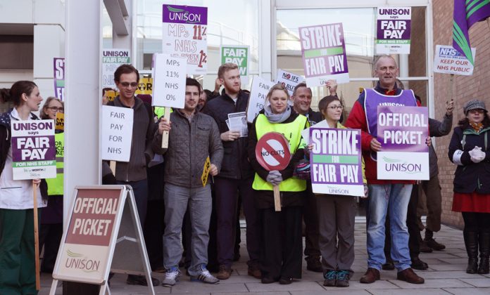 Health workers forced to take strike action – demanding that every health worker gets a 1% increase!