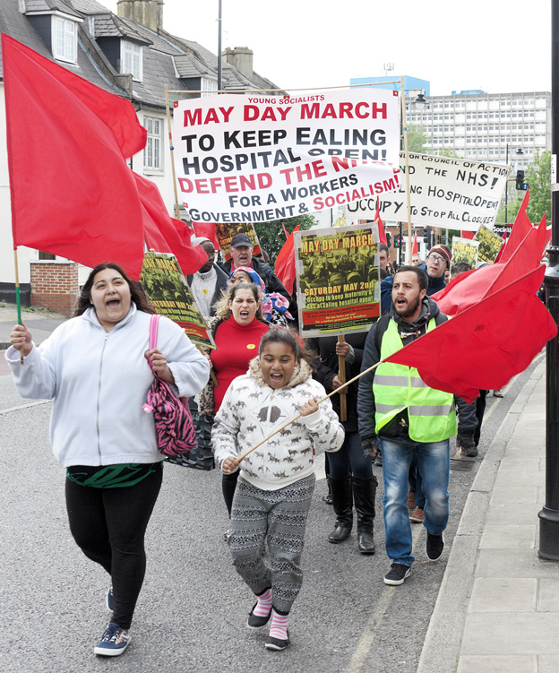 The march on May 2nd from the hospital into Ealing demanding that the maternity unit not be allowed to close