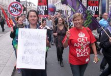 Nurse on the TUC march – working families are taking out credit cards to pay their bills, debt is rising, not wages