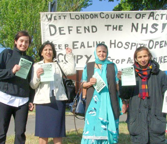 West London Council of Action pickets – determined to keep the Maternity Department open