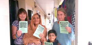 Sue Tobin, Kaniz Malik, Sue’s daughter Danielle and Kaniz’s grandson Aslam