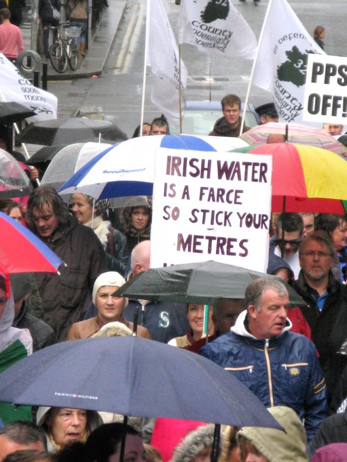 A clear message from the Dublin protesters they won’t pay water charges