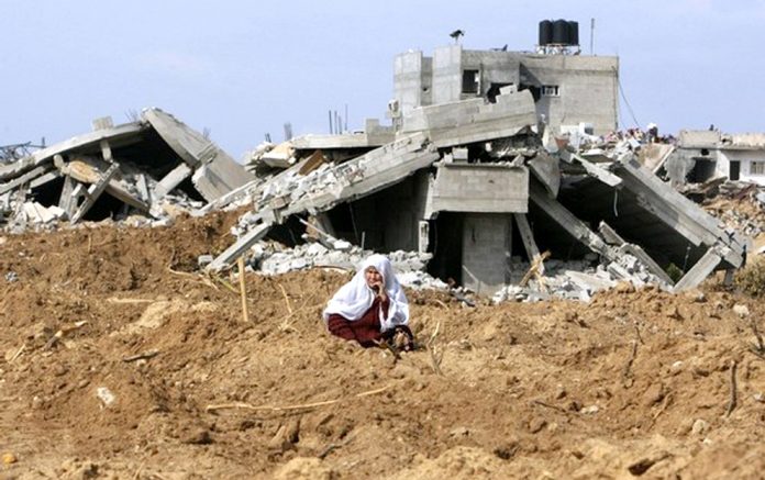 The devastation in Gaza after Israeli bombing raids in 2014 left 1,462 dead and over half a million homeless