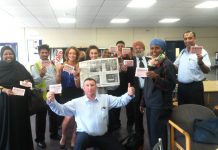 Workers at Greenford bus garage supporting Wednesday march on Ealing Hospital