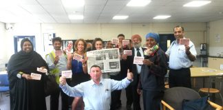 Workers at Greenford bus garage supporting Wednesday march on Ealing Hospital