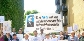 Doctors march in defence of surgeries in east London