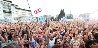 Ecstatic crowds greet the ‘NO’ vote against the Troika’s austerity not knowing it will be betrayed by Syriza