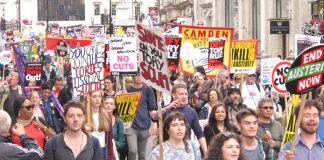 A section of the 250,000-strong demonstration on June 20th which showed that workers had had enough of austerity,  Tory or Labour