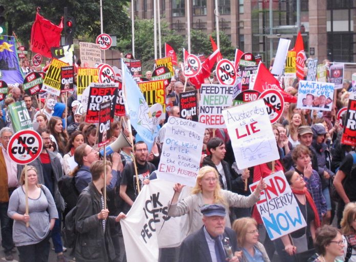 Hundreds of thousands took part in an anti-austerity march on June 20th – they will not take a rise in interest rates lying down