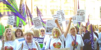 Doncaster care workers battling to stop the sale of the NHS to private profiteers