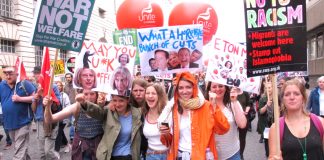 Youth marching to Parliament Square on June 20th to demand that the Tories scrap their austerity programme