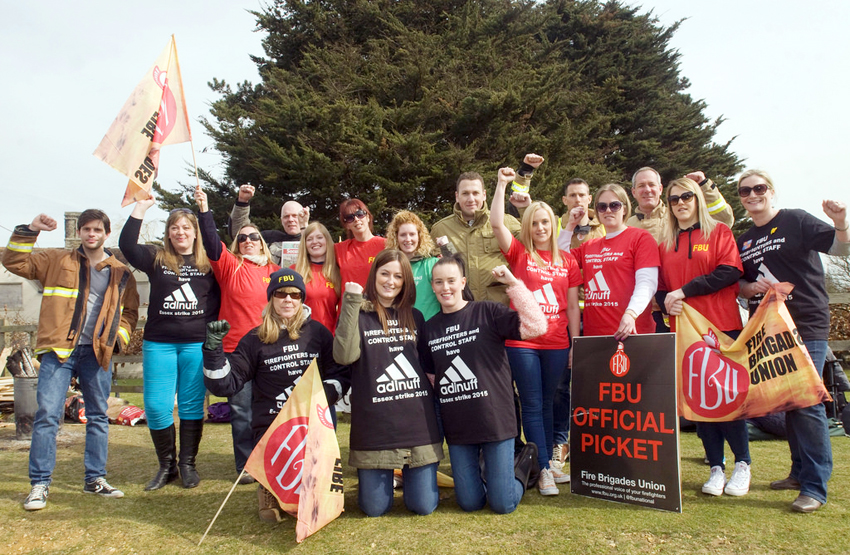 Essex FBU control staff on strike against cuts and imposed changes