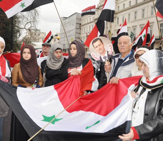 Syrians in London show support for President Assad