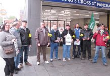 RMT Tube workers on the picket line earlier this year