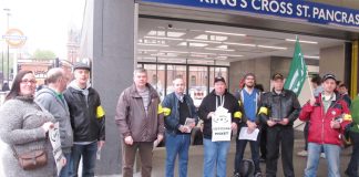 RMT Tube workers on the picket line earlier this year