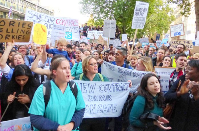 BMA junior doctors are getting ready for industrial action and will be assembling at Marble Arch at 2.00pm tomorrow to march to Parliament Square