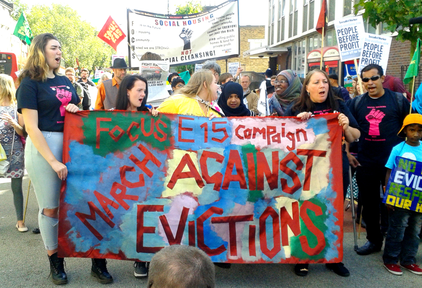 The E15 Campaign fights for social housing against the policy of social cleansing