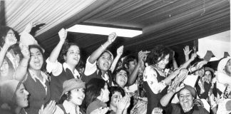 Libyans at a celebration on the anniversary of the September 1st Libyan revolution