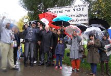 Ealing North Labour MP STEPHEN POUND joined the mass picket of Ealing Hospital to stop the closures