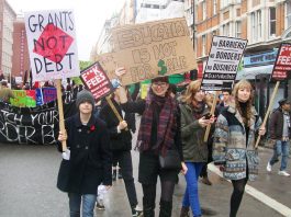 Shocking Impact Of Freezing School Funding And Cuts! Students marching in London against tuition fees and the privatisation of education
