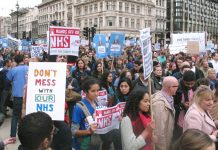 Junior doctors rallying to defend the NHS – they have now proven to Health Secretary Hunt that their defence of the NHS is serious