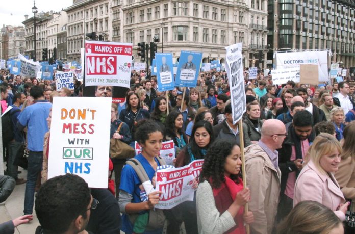 Junior doctors rallying to defend the NHS – they have now proven to Health Secretary Hunt that their defence of the NHS is serious