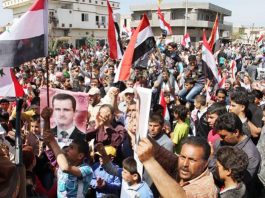 Syrians demonstrate in support of President Assad in Tartous