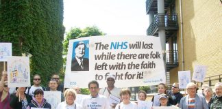 East London GPs marching last June against GP surgery closures