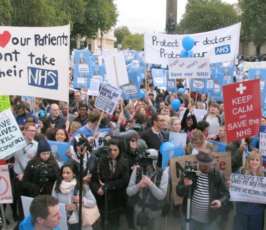 Over 20,000 Junior Doctors marched on October 31st against Hunt’s imposed contract