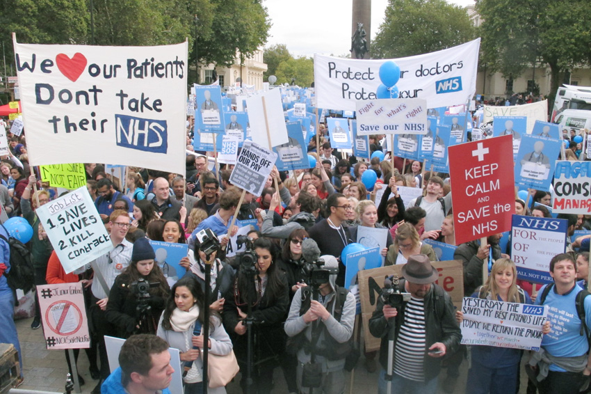 Over 20,000 Junior Doctors marched on October 31st against Hunt’s imposed contract