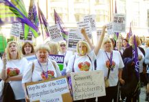 Doncaster carers during their 90 days of strike action last year against privateer Care UK