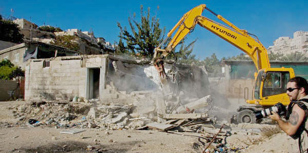Palestinian home being demolished by the Israeli army
