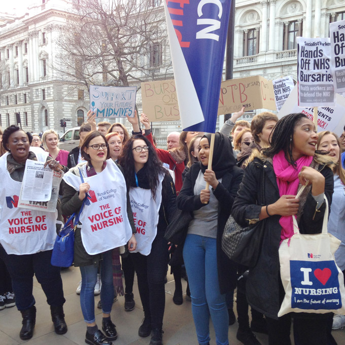 Student nurses demand ‘hands off bursaries’ – no tuition fees