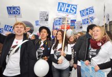 Junior doctors last Saturday joined forces with student nurses who are determined to defend bursaries and defeat tuition fees