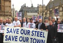 Steelworkers from Port Talbot, Teesside, Lincolnshire and Yorkshire lobbied parliament on October 28th. Many of them called for occupations and a national strike to secure the nationalisation of the steel industry