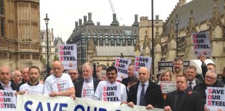 Steelworkers from Port Talbot, Teesside, Lincolnshire and Yorkshire lobbied parliament on October 28th. Many of them called for occupations and a national strike to secure the nationalisation of the steel industry