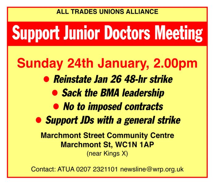 Meeting – Don't Let Junior Doctors Strike Be Defeated!