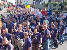 FIRE DEATHS DOUBLE IN MERSEYSIDE! – as further savage fire service cuts are planned Merseyside firefighters on a demonstration against cuts