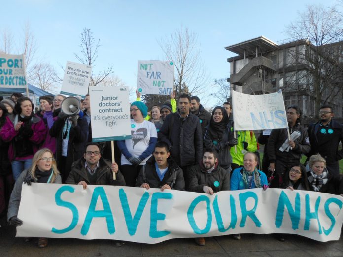 BMA Junior Doctors – fighting Tory attempts to dictate contracts will be demonstrating outside the BMA GP conference on  Saturday at 5.15pm at the Mermaid Centre, Puddle Dock, EC1