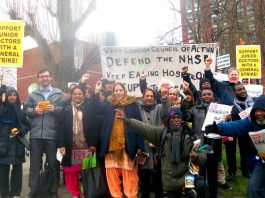 Last Friday’s mass picket of Ealing Hospital demanding the A&E be kept open and the Maternity Department be re-opened