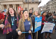 Junior doctors on the march last Saturday – they are furious at the government’s attempt to impose unsafe, unfair contracts