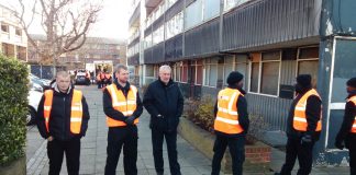 EARLY Thursday morning a large group of police escorting over a dozen bailiffs, arrived at the council estate on Benhill road, Camberwell south London to make a second, surprise attempt to evict Aminata Sellu and her three children.