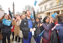 Junior doctors out in force on a demonstration three days before their last strike on February 10th – this time they are out for 48 hours