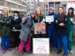 JUNIOR DOCTORS’ ANGER REMAINS HIGH – ‘trade unions need to follow the situation closely’ Morale was high on the junior doctors picket line at St Thomas’ Hospital