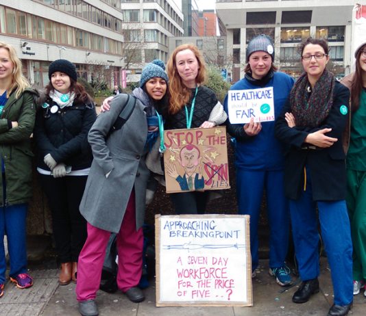Morale was high on the junior doctors picket line at St Thomas’ Hospital
