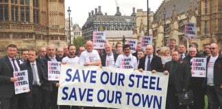 Steel workers lobby parliament – they will take action to defend their jobs and the industry