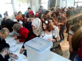 SYRIAN ELECTIONS HUGE TURNOUT! ‘The Syrian people will decide their own future’ A big turnout of Damascus University students for the People’s Assembly elections on Wednesday