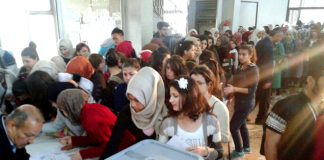 A big turnout of Damascus University students for the People’s Assembly elections on Wednesday