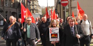 Last month Unite, Community and GMB reps marched to the TUC headquarters in central London to discuss the steel crisis