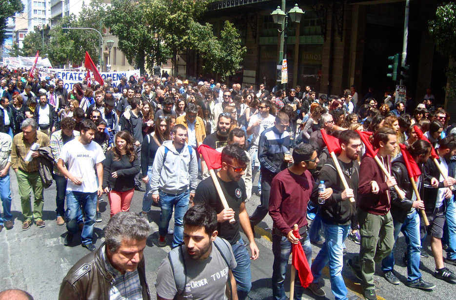 Strikers march in Athens on Saturday